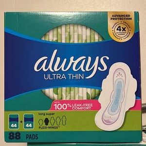 always Ultra Thin Advanced Long Pads, 88-count